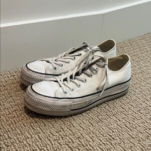 Converse White Canvas Sneakers